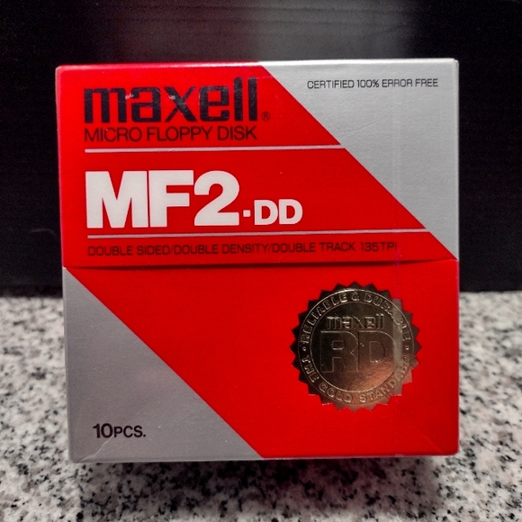 Maxell Micro-Floppy Disks. Double Sided MF2-DD. 10 Pieces. NEW & SEALED. - Picture 6 of 6